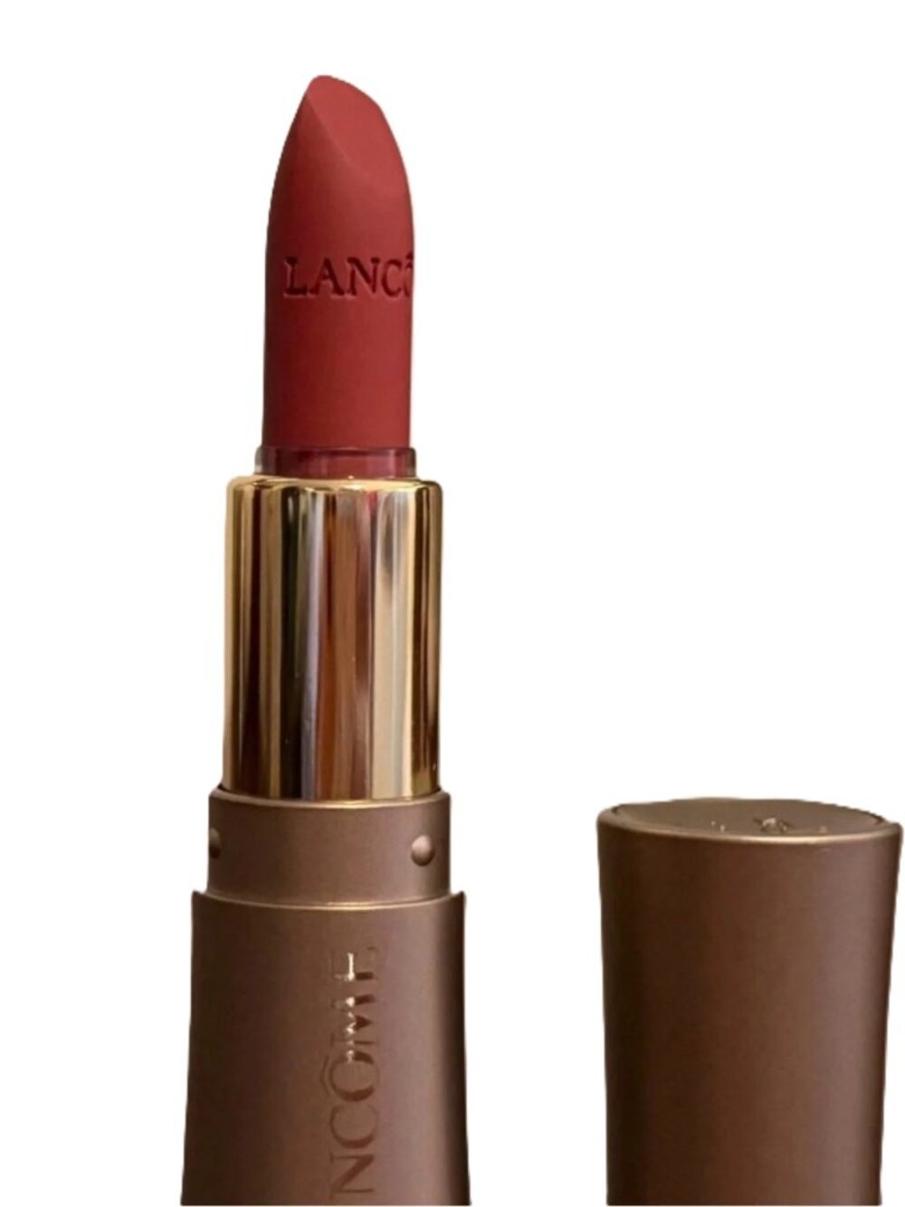 Lancome L’Absolu Rouge Intimatte Lipstick in French Tea mini travel size new